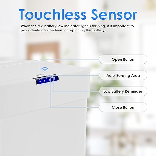AthLike Sensor Trash Can, Touchless Motion Sensor Trash Bin, Smart Automatic