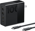 Lenovo 100W USB C Charger, 4-Port Multi-Device Fast Charging,