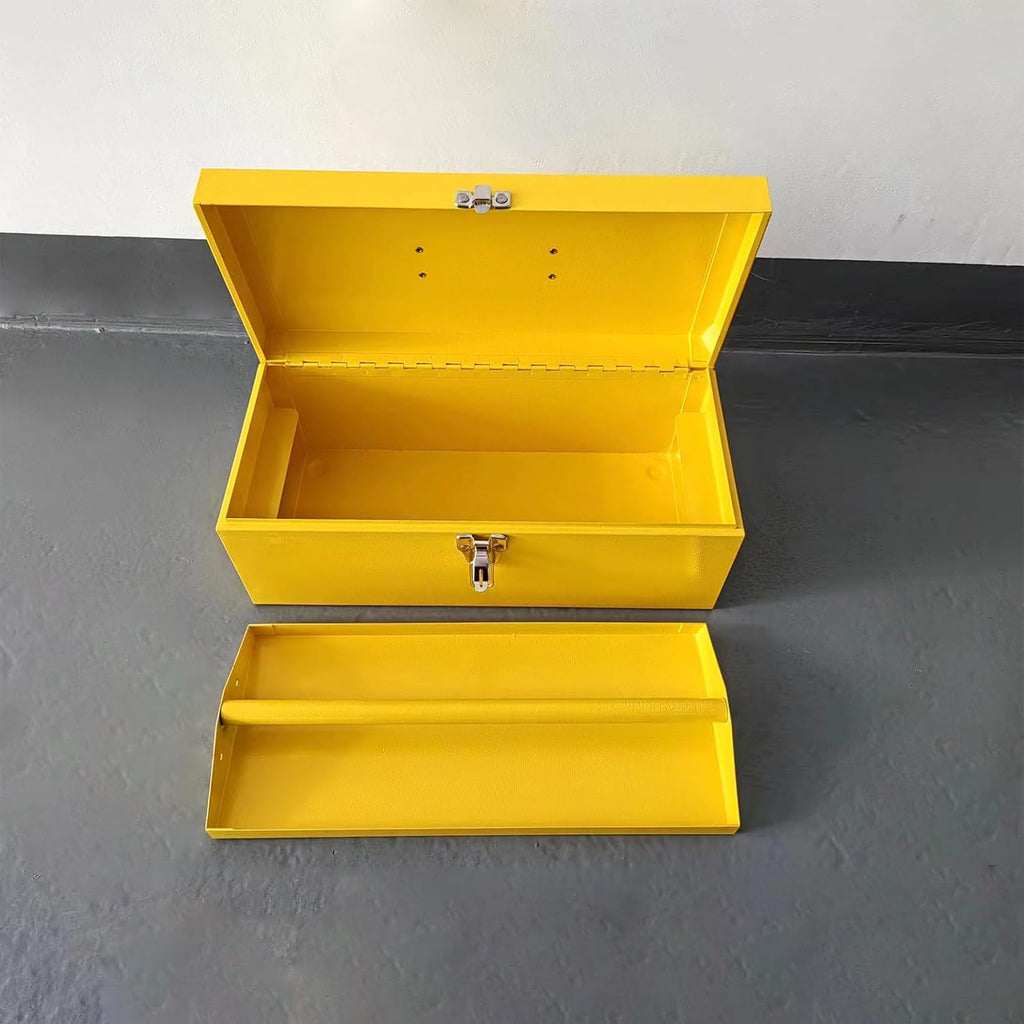 large tool box organizer took box fishing tackle, close-up detail