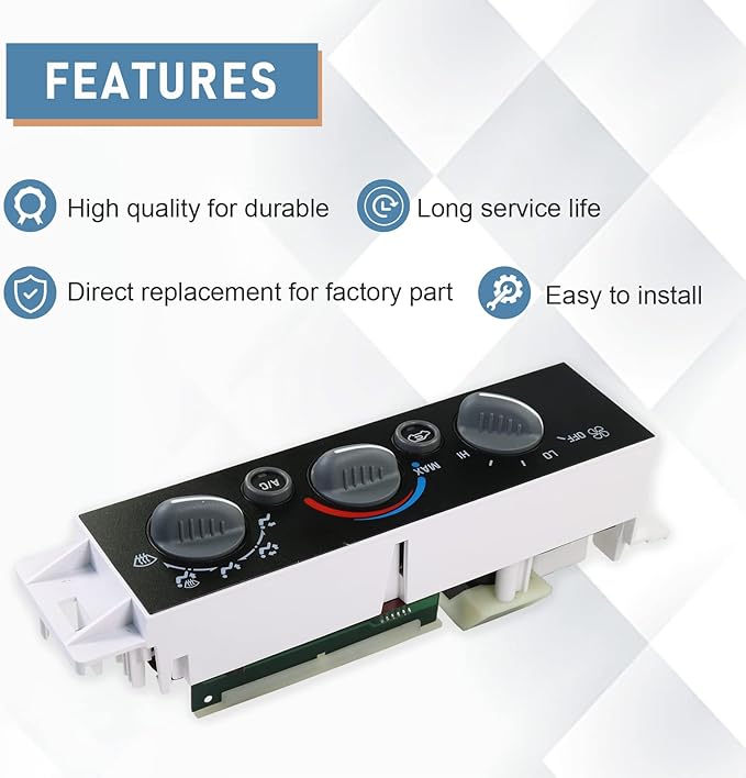 DICMIC A/C Heater Control Panel Climate Control Module Without Rear Window