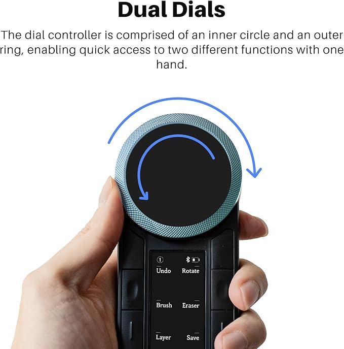 HUION Keydial Remote Bluetooth Programmable Keypad
