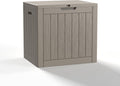 PatioZen 30 Gallon Resin Deck Box, Lockable Outdoor Storage Box for Patio Cushions Storage Furniture,Garden Tools, Pool Supplies, Weatherproof and UV Resistant (Grey)