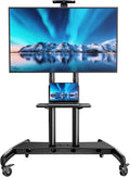 PERLESMITH Mobile TV Stand for 55-90 Inch Flat/Curved Screen TV Max VESA