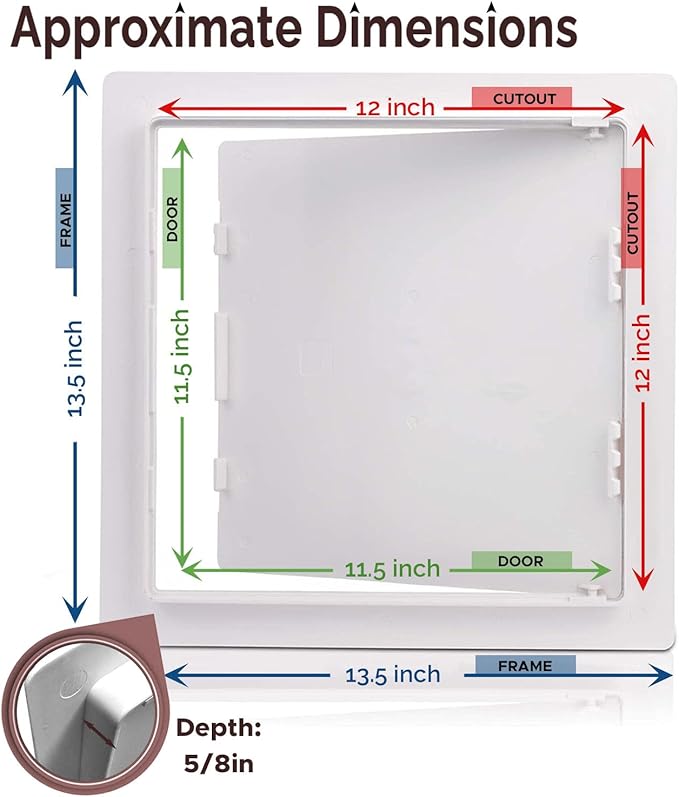Morvat Access Panel 12x12 Inch for Drywall & Ceiling (20 Pack)