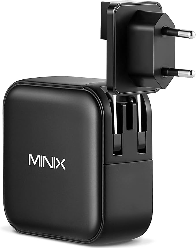MINIX NEO P3 100W Turbo 4-Port GaN Wall Charger, 3 x USB C port Fast Charging