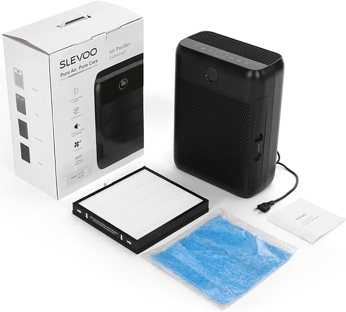 Slevoo Air Purifier for Home Large Room, H13 True HEPA Filter Air Purifiers & 3