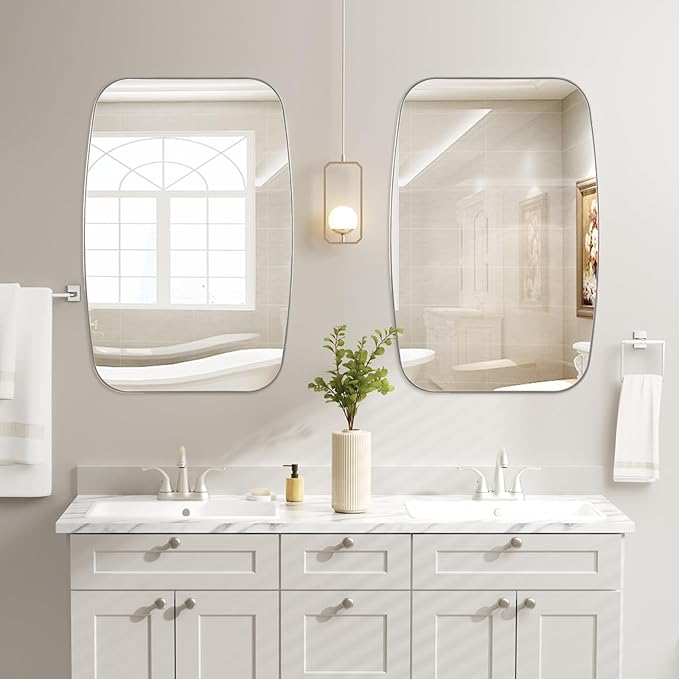 Brushed Nickel Bathroom Mirror, Living Room