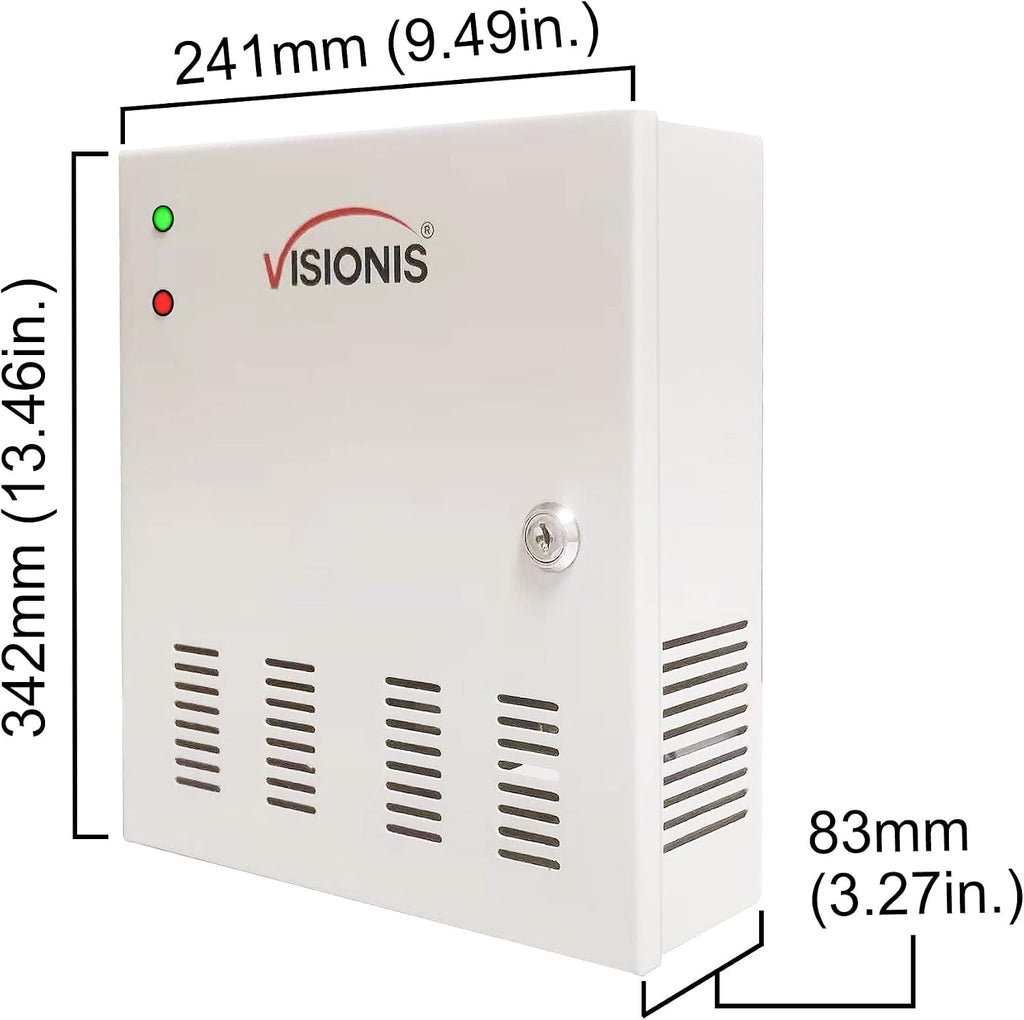 visionis 4 door network access control panel, tcp/ip, front angle view