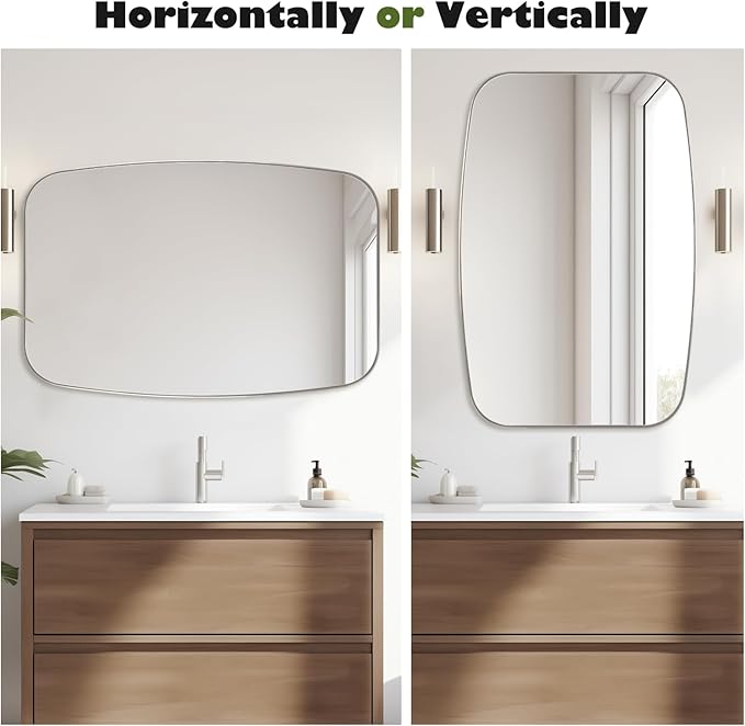 Brushed Nickel Bathroom Mirror, Living Room
