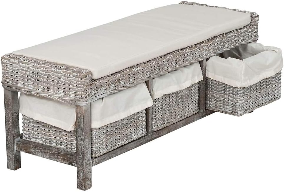 safavieh kobutsu wood storage bench, 47.2" white/white washed shown in use