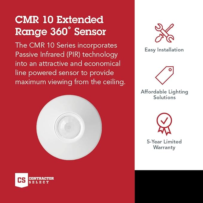 Sensor Switch CMR 10 Contractor Select Extended Range Passive Infrared Ceiling
