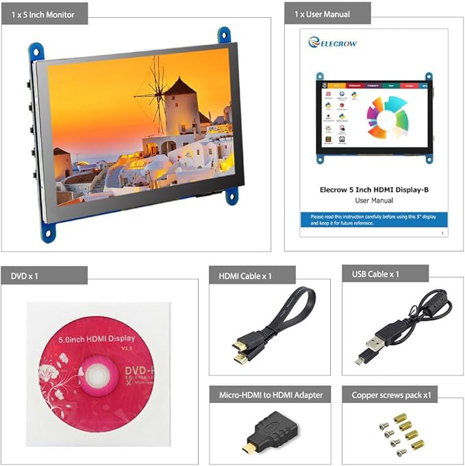 ELECROW 5 Inch Touch Screen Monitor