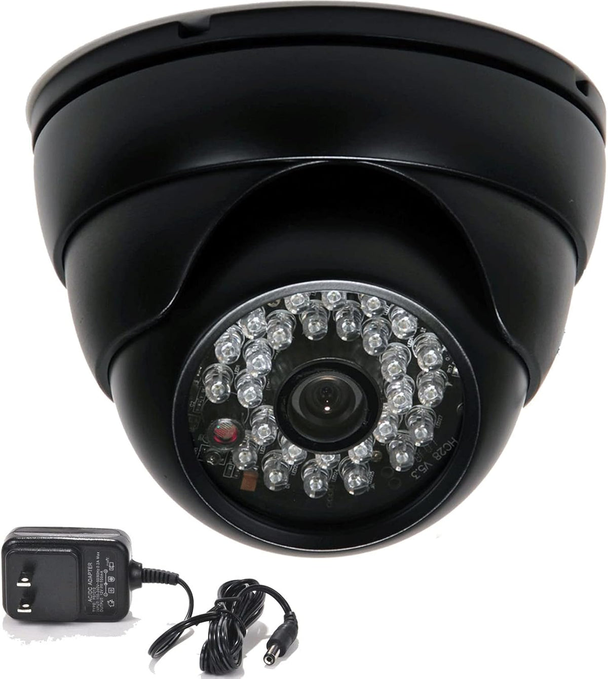 VideoSecu 700TVL Day Night Outdoor Security Camera Vandal Proof Built-in 1/3" Effio CCD Wide View Angle Lens 28 Infrared LEDs for CCTV DVR Home Surveillance with Power Supply 1PA