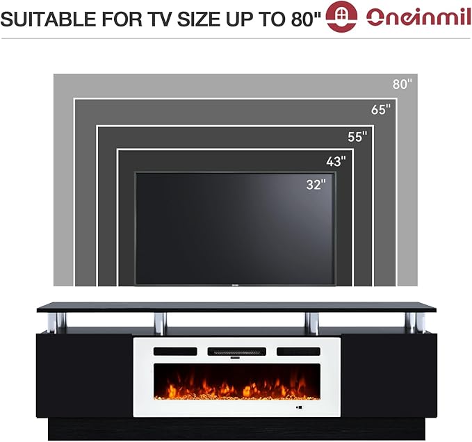oneinmil Fireplace TV Stand