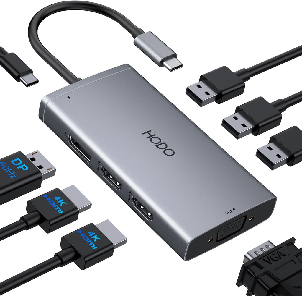 USB C Docking Station Dual Monitor Adapter