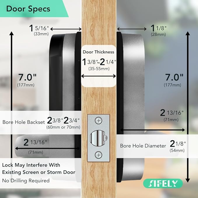 Built-in WiFi Fingerprint Smart Door Lock