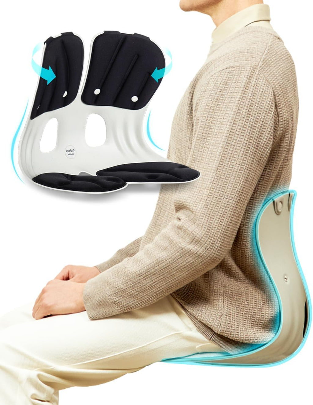 Curble GRAND – Ergonomic Chair Back Support, Lumbar Support