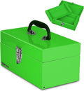 P.I.T. Metal Tool Box 12 Inch,Portable Small Toolbox with Latch,Green