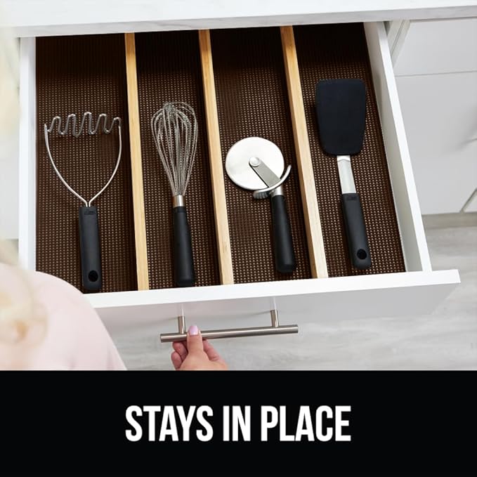 GORILLA GRIP powerGRIP Drawer Shelf and Cabinet Liner, Thick Strong Hold
