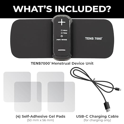TENS 7000 Heat + TENS Unit for Menstrual Cramp Relief
