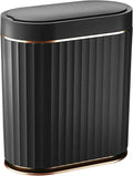 ELPHECO Black Bathroom Trash Can