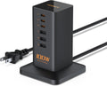 USB C Charger Blcok PD 100W, TESSAN 6-in-1 Charging Station