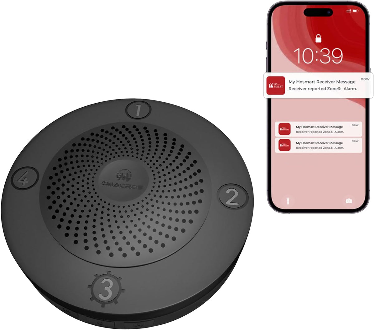 Emacros Pairable 1/2 Mile Long ReMACROS Pro 3 Driveway Alarm