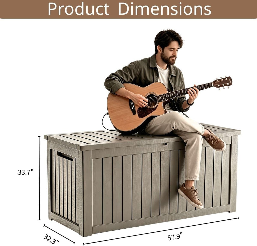 320 gallon outdoor storage box, deck boxes outdoor, package contents