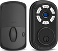 Smart Fingerprint Door Lock, Keyless Entry Biometric Deadbolt for Front Door, 4-in-1 Access with Keypad, Mechanical Key & 0.3s Touch Unlock, Easy DIY Installation,Matte Black