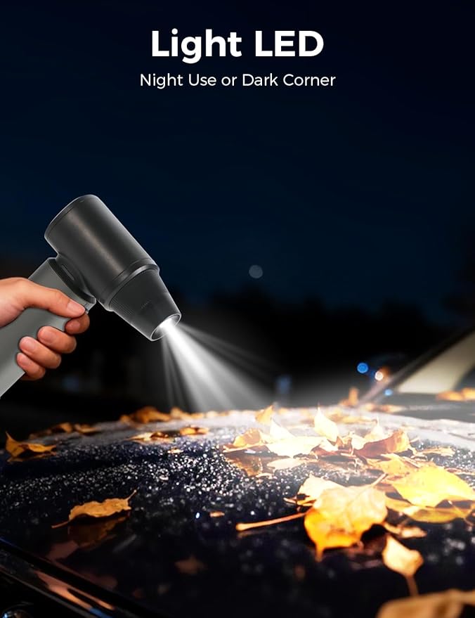 Compressed Air Duster-180000RPM Electric Air Duster Rechargeable Brushless Motor