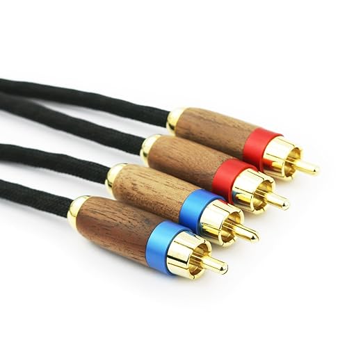 NewFantasia Audiophiles 2RCA Male to 2RCA Male Stereo Audio Cable HiFi System