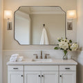 ANDY STAR Brushed Nickel Mirror 30x40 Inch, Rectangle Bathroom Mirror