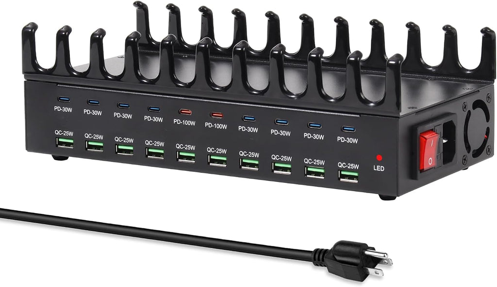 690W Charging Station for Multiple Devices, 20-Port USB C Fast Charging Station
