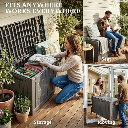YITAHOME 60 Gallon Resin Deck Box