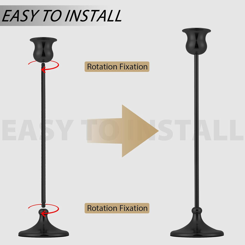 Metal Candle Holder Taper Candlestick Holders for Candle Sticks Vintage Cande...
