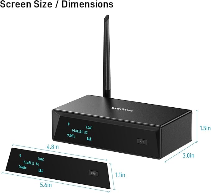 blafili B3 Professional XLR Bluetooth v5.1 Music Receiver, LDAC & aptX HD