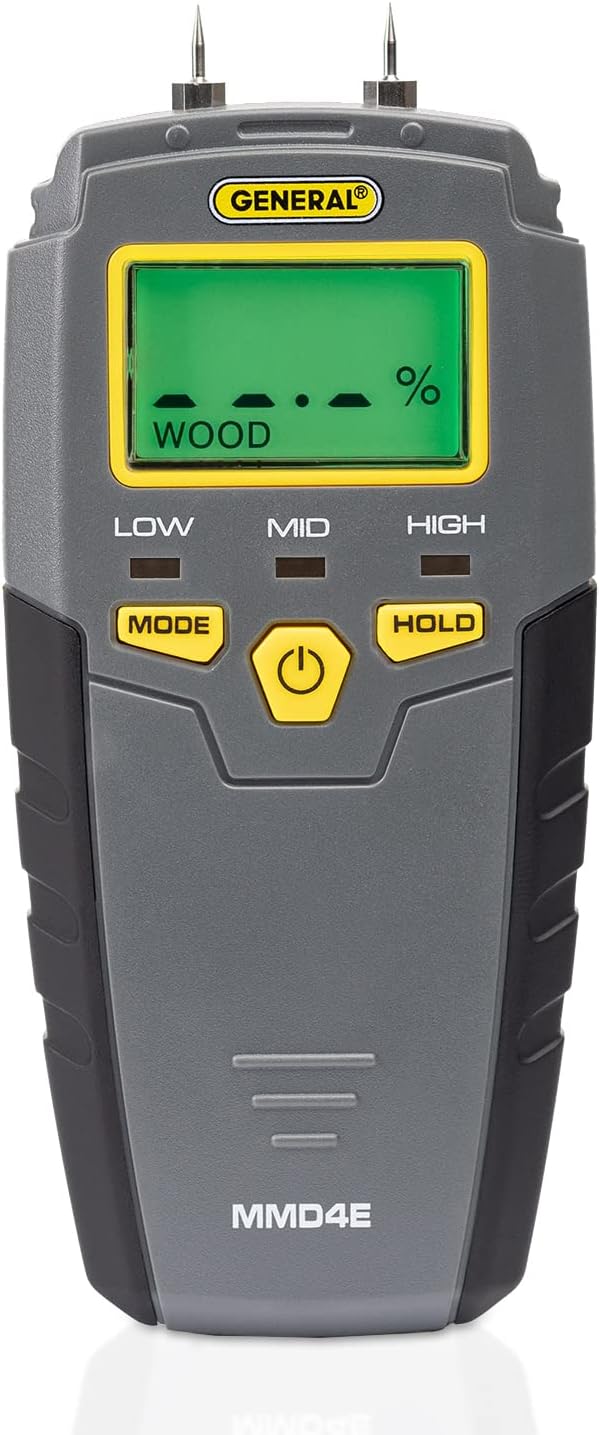 General Tools MMD4E Digital Moisture Meter, Water Leak Detector, Moisture Tester