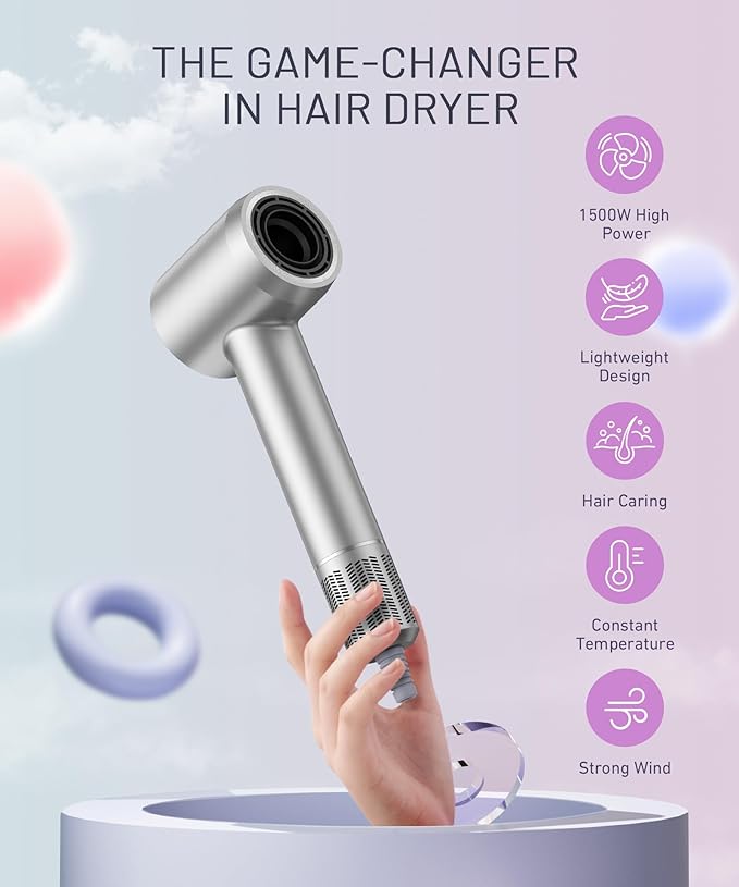 Cosy Companions High-Speed Ionic Hair Dryer, 150000 RPM Brushless Motor