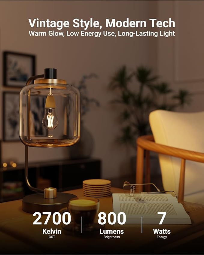 Sunco 20 Pack A15 Light Bulb LED, Edison Style Bulb, Dimmable Vintage Filament