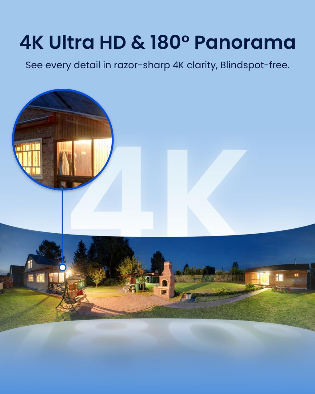 reolink elite floodlight wifi 4k 8mp 180° panoramic shown in use