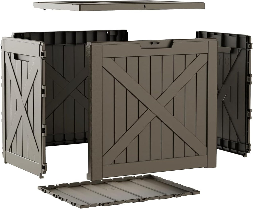 easyup 35 gallon outdoor storage box waterproof weatherproof, package contents