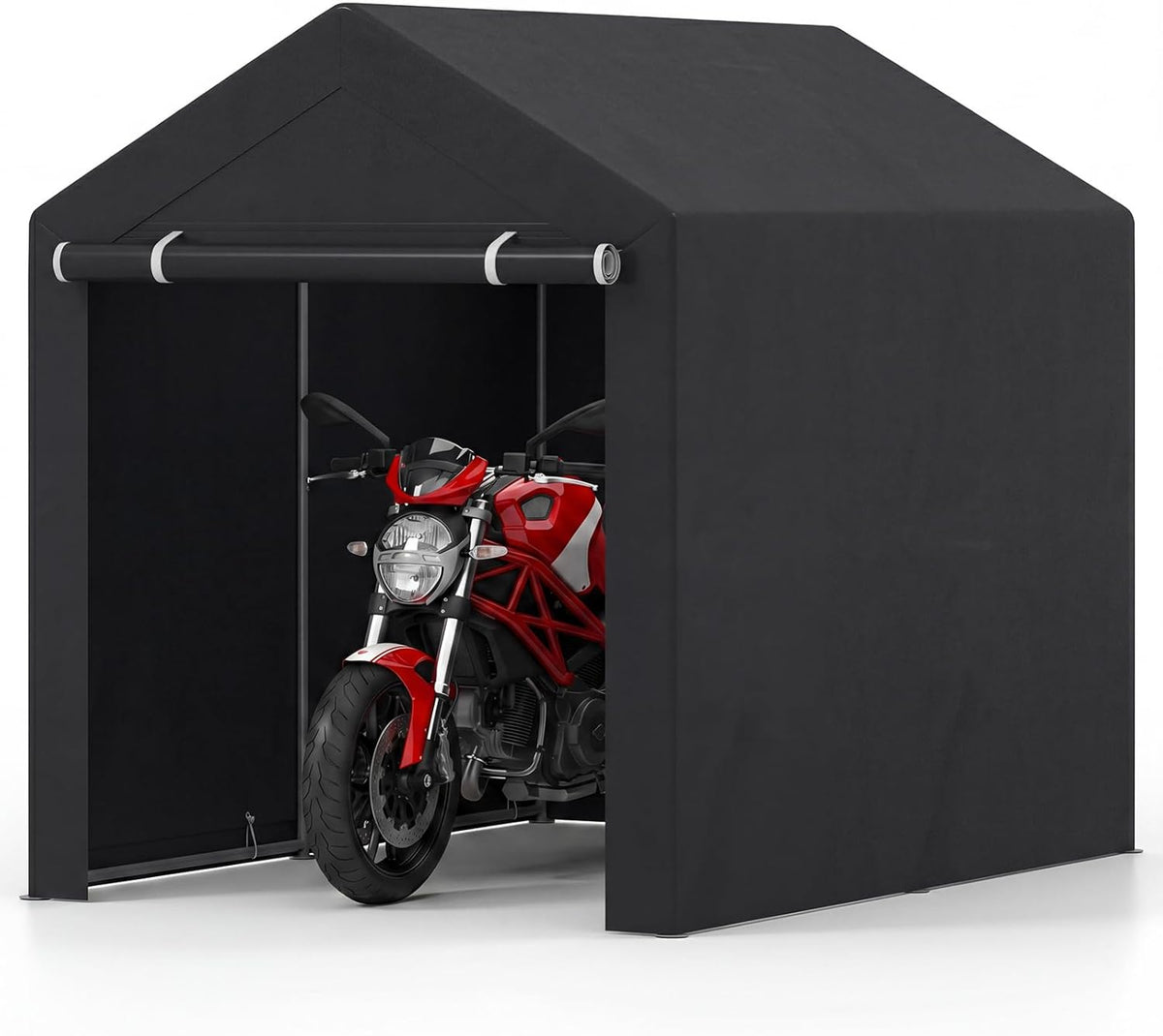 Goplus 7.2 x 5.2 FT Portable Storage Shed, Outdoor Carport Garage Tent