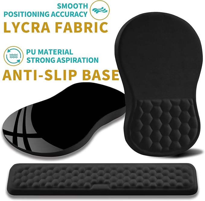 Hokafenle 2 in 1 Ergonomic Mouse Pad Wrist Support & Wrist Rest