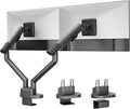 monTEK Dual Monitor Stand for 2 Screens 17 to 35 Inch, Heavy Duty Monitor Mount