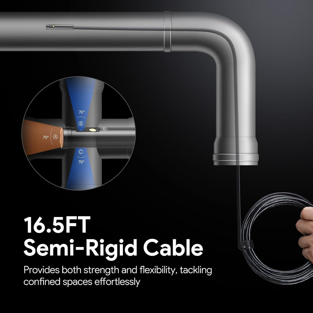 depstech 7" ips screen endoscope camera with light, package contents