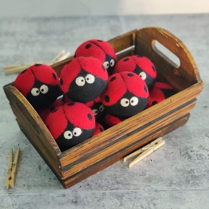 Friendsheep Wool Dryer Balls, Organic Reusable Fabric Softener Alternative (6 Pack)