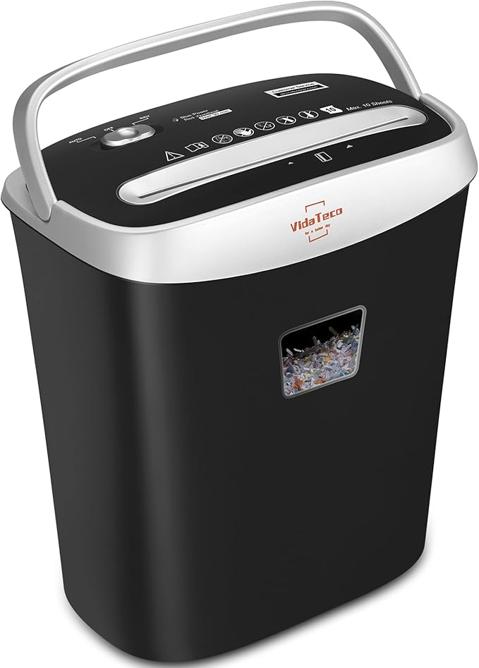 VidaTeco Paper Shredder for Home Office Heavy Duty