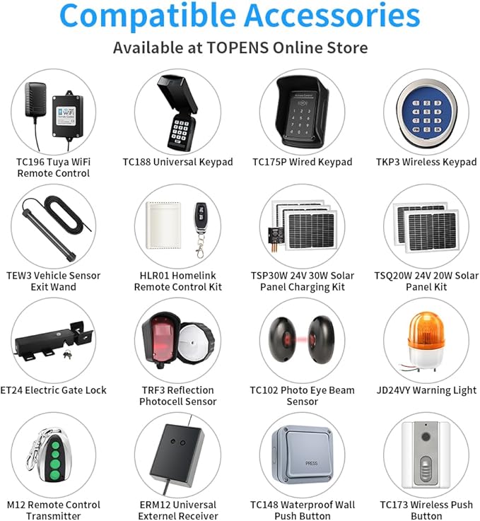 TOPENS A8S Automatic Solar Gate Opener
