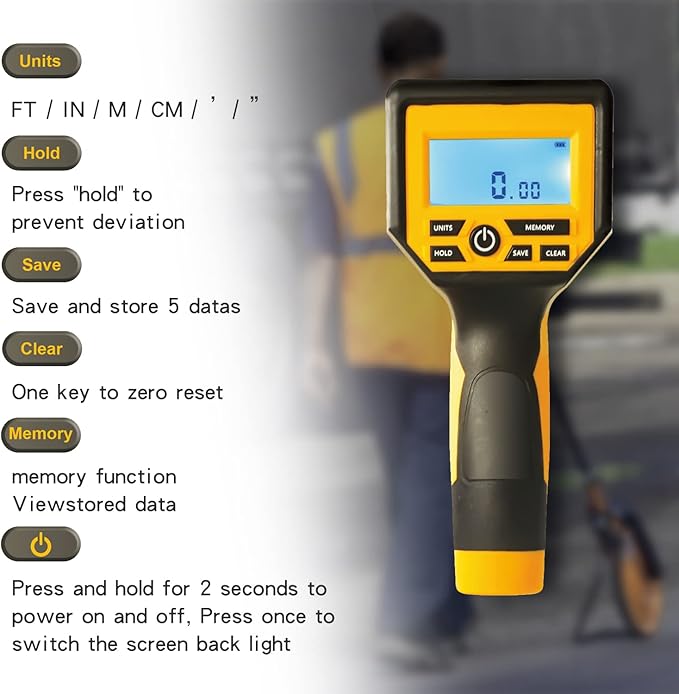 Zozen Measuring Wheel Digital Display High Precision, Premium Measure Wheel