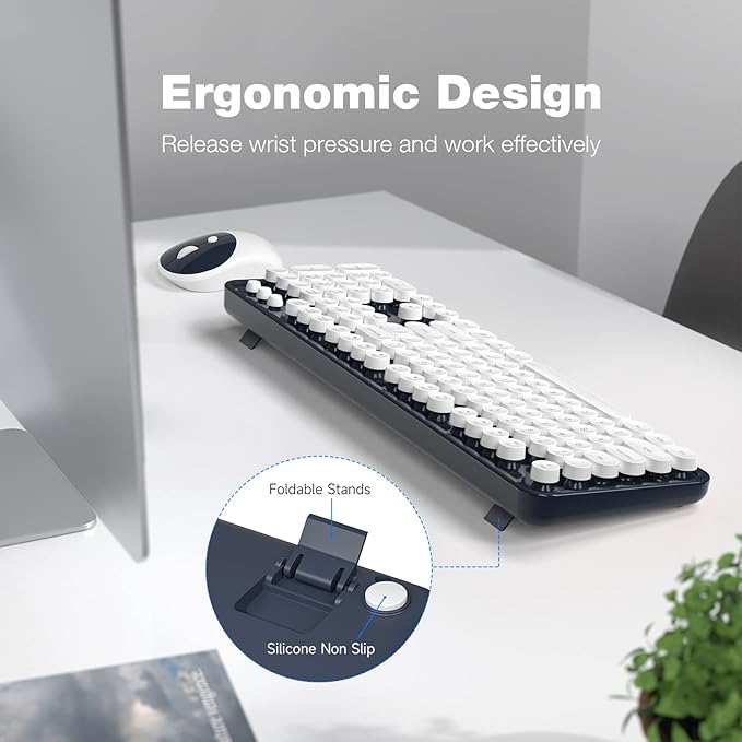 MOFII Wireless Keyboard and Mouse Combo, Computer Full Size 2.4G Plug and Play